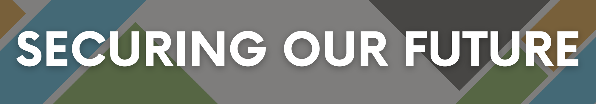 Different colored blocks over the securing our future text.