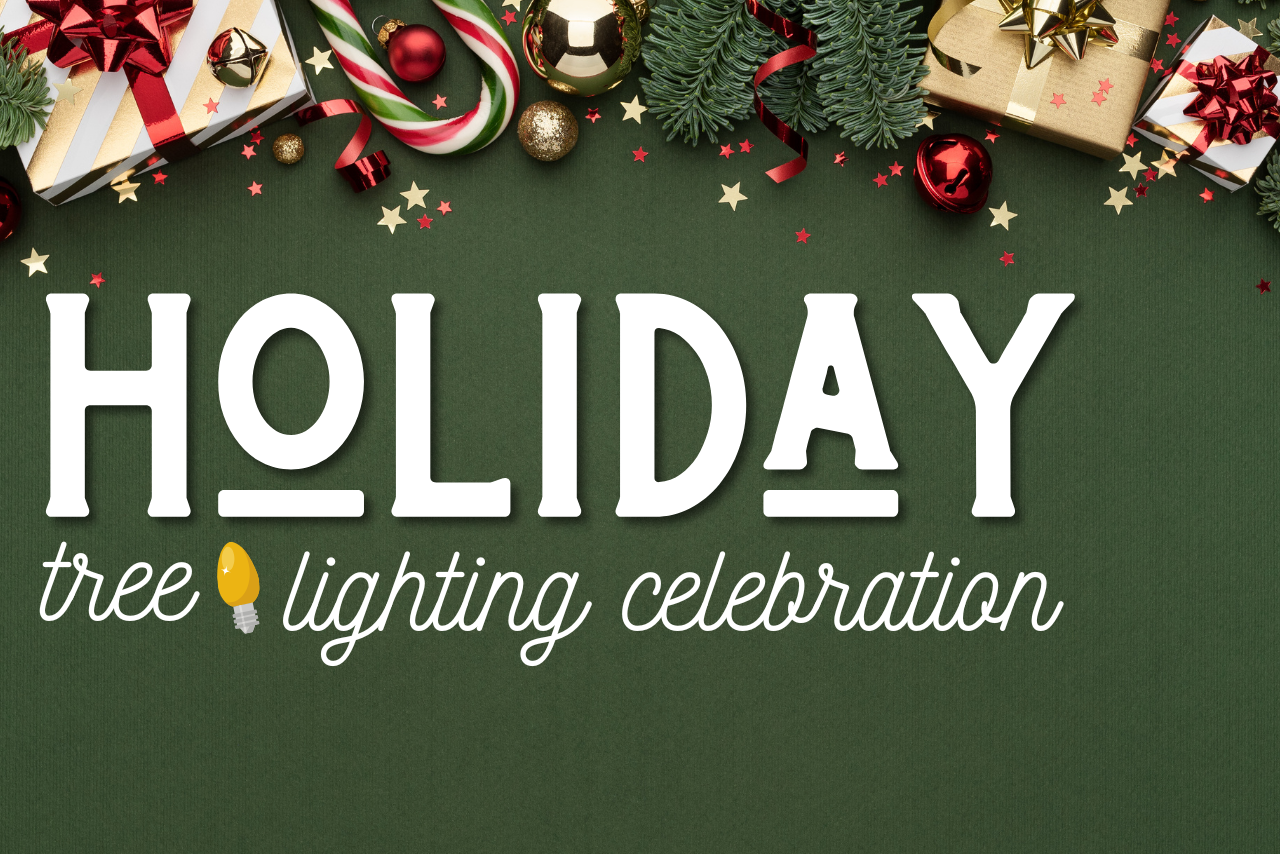 A green background with gifts and candy canes.