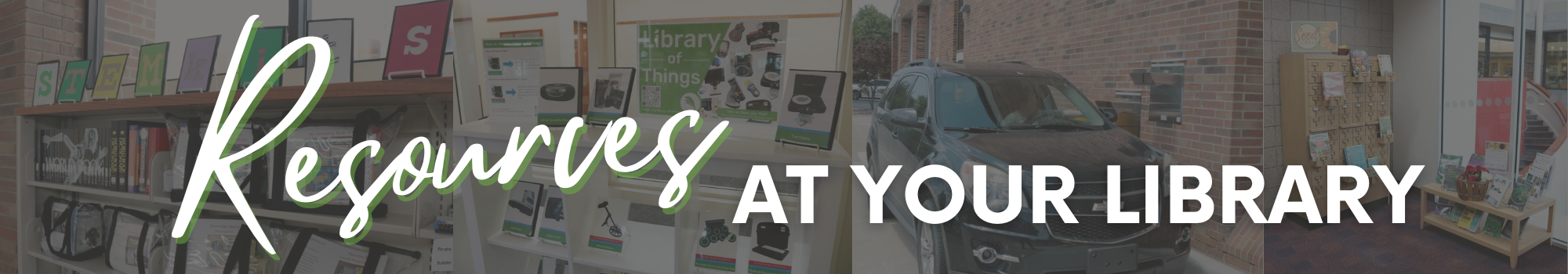 Resources like the card catalog seed library.