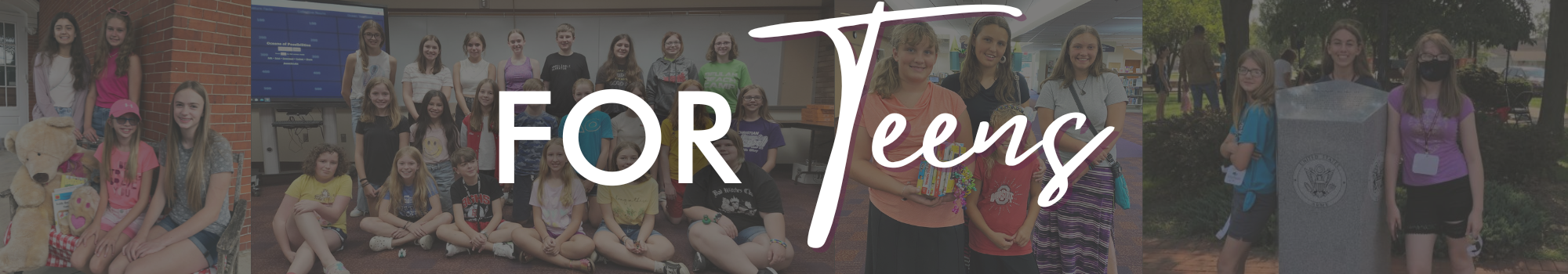 Teens volunteering during programs.