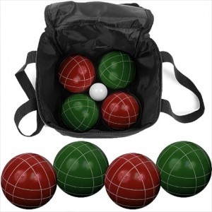 Bocce ball in a travel bag