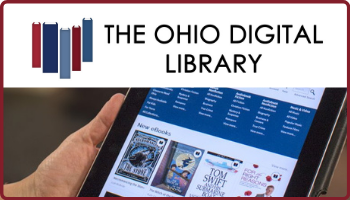 An iPad open to a collection of books.