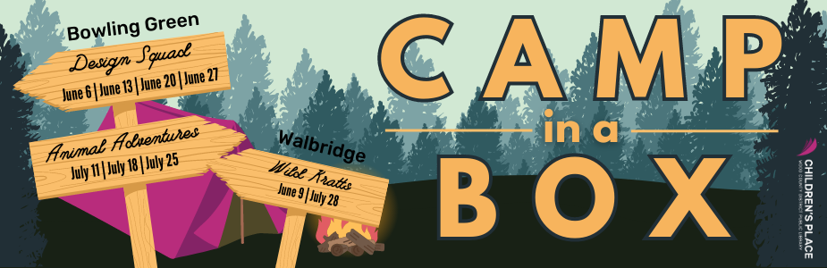 Camp in a Box at the library this summer.